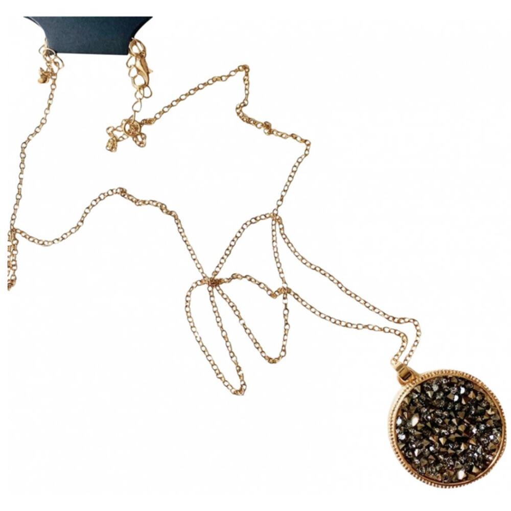 NORDSTROM REVOLVE Gold Circle Medallion Pendant Long Layering Necklace Jewelry